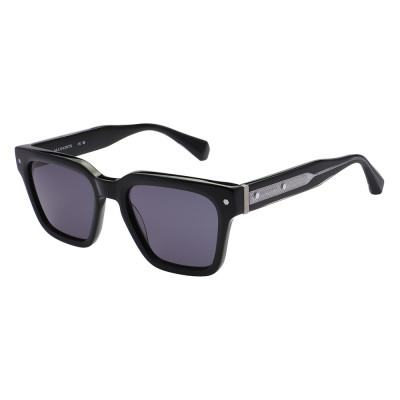 All Saints ALS5029 Unisexbrille in Schwarz mit quadratisch trapezfoermiger Form