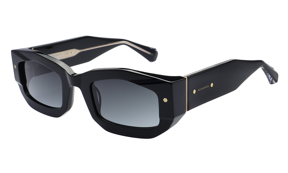 ALS5031 001 52-24 All Saints ALS5031 Unisexbrille in Schwarz mit rechteckiger Form