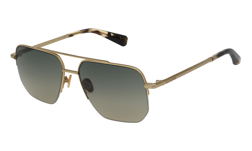 ALS7013 400 56-15 All Saints ALS7013 Herrenbrille in Goldfarben mit quadratisch trapezfoermiger Form