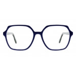 Colibris Eyewear Damenbrille Caro mit eckigem, dunkelblauem Rahmen, Frontansicht.