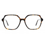 Colibris Eyewear Damenbrille Caro, eckige Fassung in Havanna-Muster, Frontansicht.