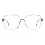 Colibris Eyewear Damenbrille Caro in transparentem Rahmen, vorne frontal auf weißem Hintergrund.