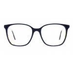 Colibris Eyewear Damenbrille Cleo, schwarze quadratische Fassung, Frontansicht auf weißem Hintergrund.
