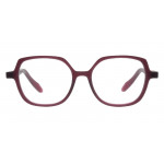 Colibris Eyewear Damenbrille Daisy in Rot mit eckigem Rahmen, Ansicht von vorne.