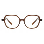 Colibris Eyewear Damenbrille Daisy mit braunem, leicht eckigem Rahmen, frontal abgebildet.