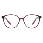 Colibris Eyewear Damenbrille Daria in Rot, runde Fassung, modernes Design, Frontansicht der Brille.