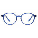 Colibris Eyewear Damenbrille Doro, rundes Gestell in Blau, frontal abgebildet.