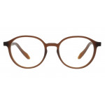 Colibris Eyewear Damenbrille Doro in braun, rundes Gestell aus Kunststoff, Vorderansicht.