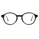 Colibris Eyewear Damenbrille Emil P., schwarz, runde Fassung, Vorderansicht auf weißem Hintergrund