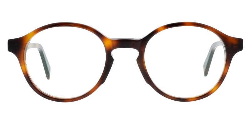 Emil P.-7 Braun Colibris Eyewear Damenbrille Emil P., runde Fassung in Havanna-Braun, vorne abgebildet.
