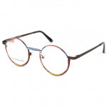 EYEFUNC 1123-18 Damenbrille mit runder Vollrandfassung in Braun/Mehrfarbig
