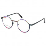 EYEFUNC 1123-72 Damenbrille mit runder Vollrandfassung in Grün/Mehrfarbig