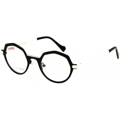EYEFUNC 1173-10 Damenbrille mit hexagonaler Vollrandfassung in Schwarz/Weiß