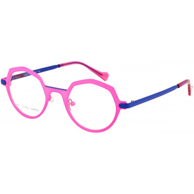 EYEFUNC 1173-36 Damenbrille mit hexagonaler Vollrandfassung in Rosa/Blau