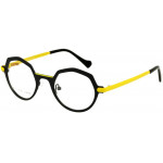 EYEFUNC 1173-69 Damenbrille mit hexagonaler Vollrandfassung in Schwarz/Gelb