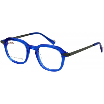 EYEFUNC 1174-54 Unisexbrille mit rechteckiger Vollrandfassung in Blau/Grau