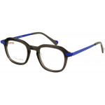 EYEFUNC 1174-90 Unisexbrille mit rechteckiger Vollrandfassung in Grau/Blau