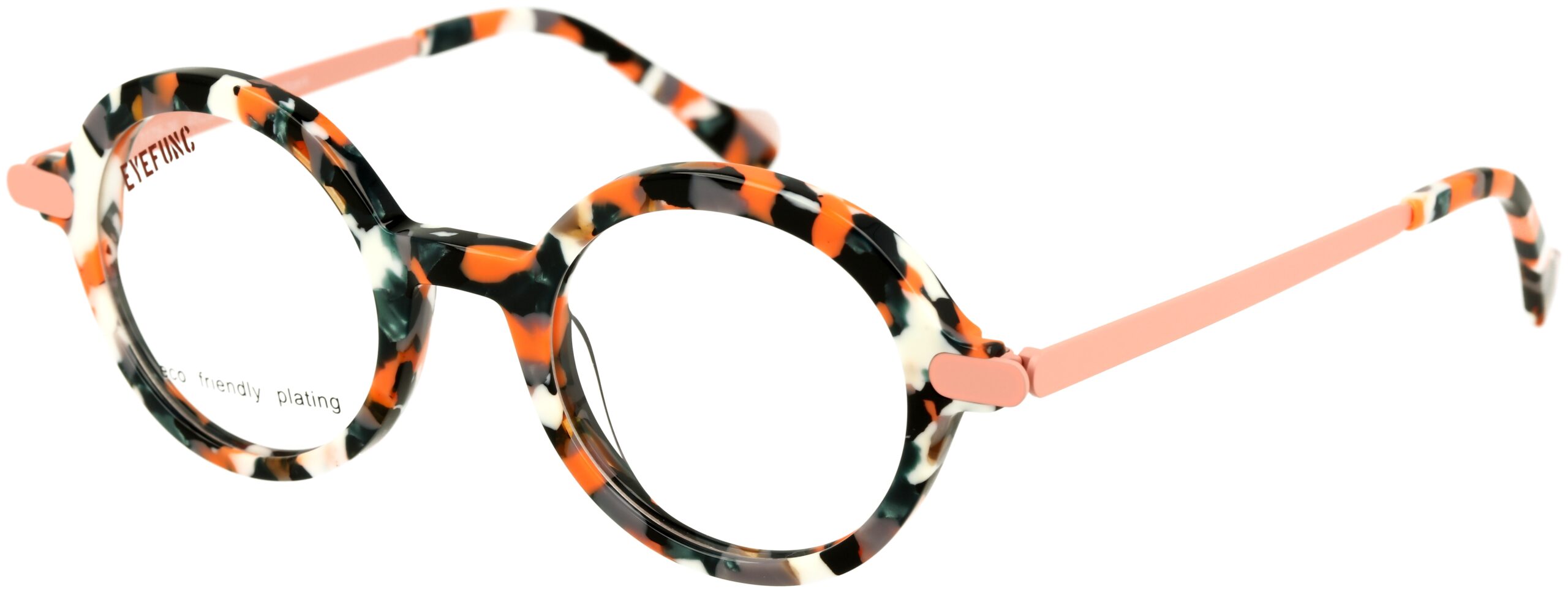 Eyefunc 1175-36 45-21 145 EYEFUNC 1175-36 Unisexbrille mit runder Vollrandfassung in Havanna/Rosa