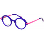 EYEFUNC 1175-65 Unisexbrille mit runder Vollrandfassung in Violett/Rosa