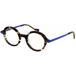 EYEFUNC 1175-90 Unisexbrille mit runder Vollrandfassung in Havanna-Braun/Blau
