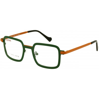 EYEFUNC 1176-18 Unisexbrille mit rechteckiger Vollrandfassung in Dunkelgrün/Braun