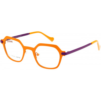 EYEFUNC 1177-45 Unisexbrille mit hexagonaler Vollrandfassung in Orange/Violett