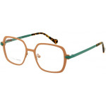 EYEFUNC 1178-18 Unisexbrille mit hexagonaler Vollrandfassung in Braun/Grün