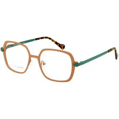 EYEFUNC 1178-18 Unisexbrille mit hexagonaler Vollrandfassung in Braun/Grün