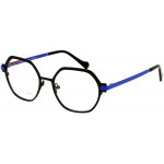 EYEFUNC 1179-69 Unisexbrille mit hexagonaler Vollrandfassung in Schwarz/Blau