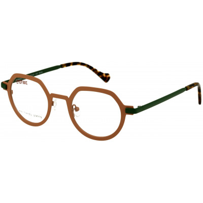 EYEFUNC 1180-18 Unisexbrille mit Panto-Vollrandfassung in Braun/Grün