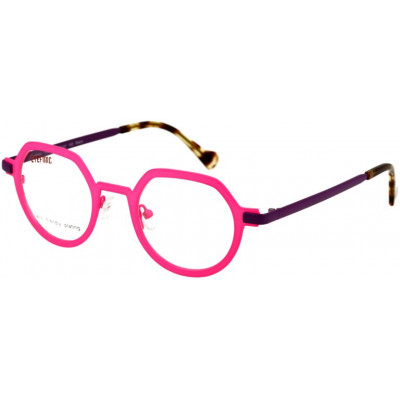 EYEFUNC 1180-36 Unisexbrille mit Panto-Vollrandfassung in Rosa/Violett
