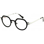 EYEFUNC 1180-69 Unisexbrille mit Panto-Vollrandfassung in Schwarz/Weiß