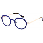 EYEFUNC 1180-90 Unisexbrille mit Panto-Vollrandfassung in Blau/Rosa