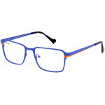EYEFUNC 1181-90 Unisexbrille mit rechteckiger Vollrandfassung in Blau/Orange