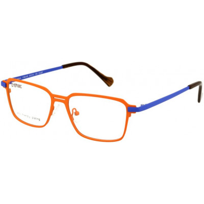 EYEFUNC 1182-45 Unisexbrille mit rechteckiger Vollrandfassung in Orange/Blau