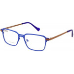 EYEFUNC 1182-90 Unisexbrille mit rechteckiger Vollrandfassung in Blau/Braun