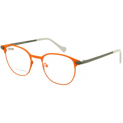 EYEFUNC 1184-45 Unisexbrille mit Panto-Vollrandfassung in Orange/Grau