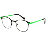 EYEFUNC 1184-69 Unisexbrille mit Panto-Vollrandfassung in Schwarz/Grün