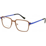 EYEFUNC 1185-18 Unisexbrille mit rechteckiger Vollrandfassung in Braun/Blau