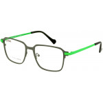 EYEFUNC 1185-54 Unisexbrille mit rechteckiger Vollrandfassung in Grau/Grün