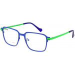EYEFUNC 1185-90 Unisexbrille mit rechteckiger Vollrandfassung in Blau/Grün