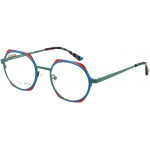 EYEFUNC 1186-72 Unisexbrille mit hexagonaler Vollrandfassung in Grün/Blau/Rot