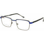 EYEFUNC 1187-90 Unisexbrille mit rechteckiger Vollrandfassung in Blau/Grau