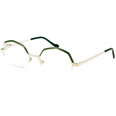 EYEFUNC 1188-18 Unisexbrille mit hexagonaler Vollrandfassung in Hellbraun/Grün