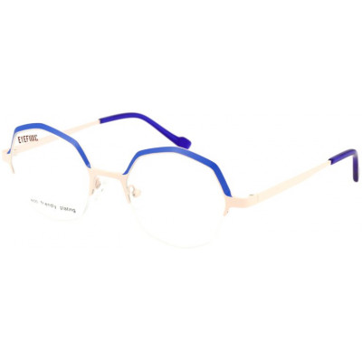 EYEFUNC 1188-36 Unisexbrille mit hexagonaler Vollrandfassung in Rosa/Blau