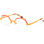 EYEFUNC 1188-45 Unisexbrille mit hexagonaler Vollrandfassung in Orange/Rosa