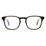 Colibris Eyewear Unisexbrille Günter G., rechteckige Fassung in Havanna-Optik, Frontansicht.