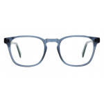 Colibris Eyewear Unisexbrille Günter G. in eckigem, transparent-blauem Gestell, frontalansicht