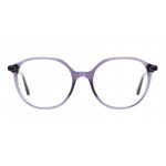 Colibris Eyewear Damenbrille Hera in Flieder, runde Fassung, modernes Design, frontal abgebildet.
