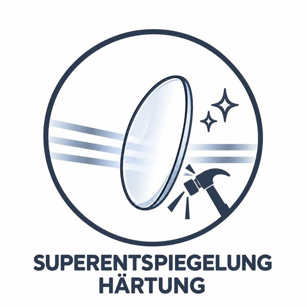 Superentspiegelung mit Härtung und Pflegeleichtbeschichtung